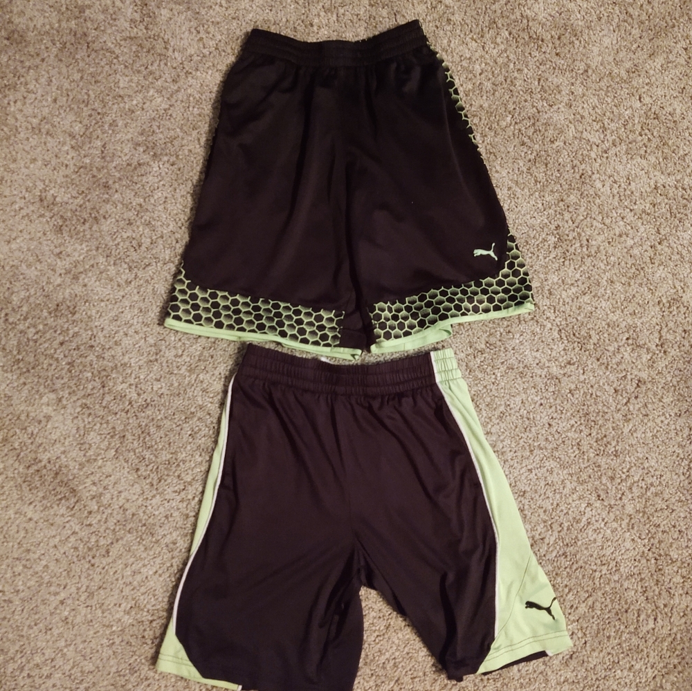 2 boys Puma shorts.  1 small.  1 medium.  Great condition!